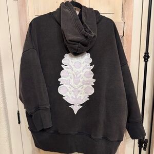 NWT FP Movement Women's Sprint To The Finish Logo Hoodie - Black Combo